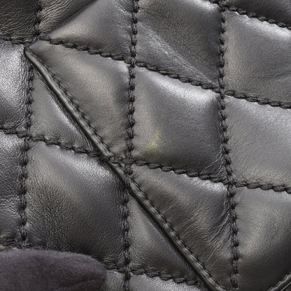 ワイルドステッチ ハンドバッグ レザー ブラック シルバー金具 シャネル バッグ CHANEL