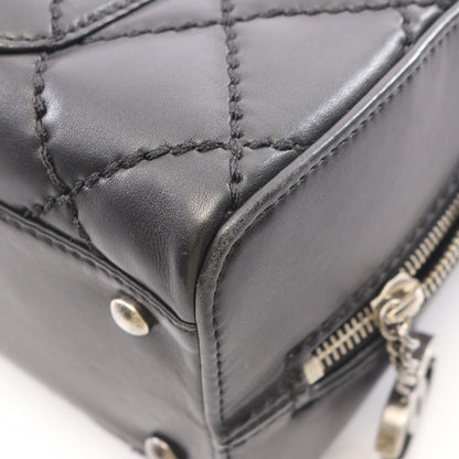 ワイルドステッチ ハンドバッグ レザー ブラック シルバー金具 シャネル バッグ CHANEL