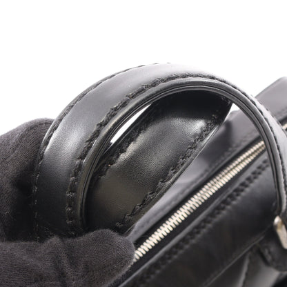 ワイルドステッチ ハンドバッグ レザー ブラック シルバー金具 シャネル バッグ CHANEL