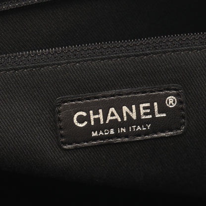 ワイルドステッチ ハンドバッグ レザー ブラック シルバー金具 シャネル バッグ CHANEL