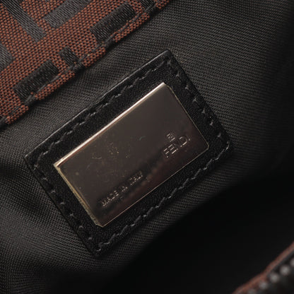 ズッキーノ ワンショルダーバッグ キャンバス レザー ブラウン ブラック フェンディ バッグ FENDI