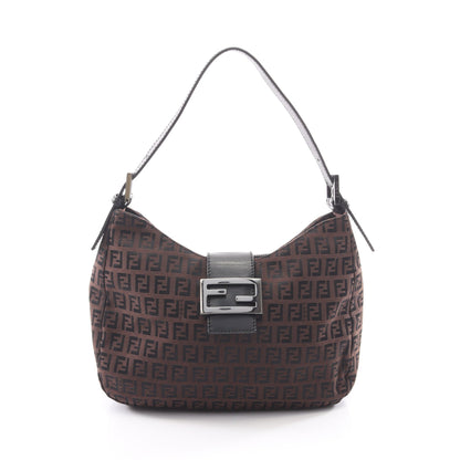 ズッキーノ ワンショルダーバッグ キャンバス レザー ブラウン ブラック フェンディ バッグ FENDI