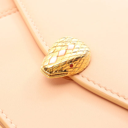 セルペンティ フォーエバー 2WAY ハンドバッグ レザー ライトピンク ブルガリ バッグ BVLGARI