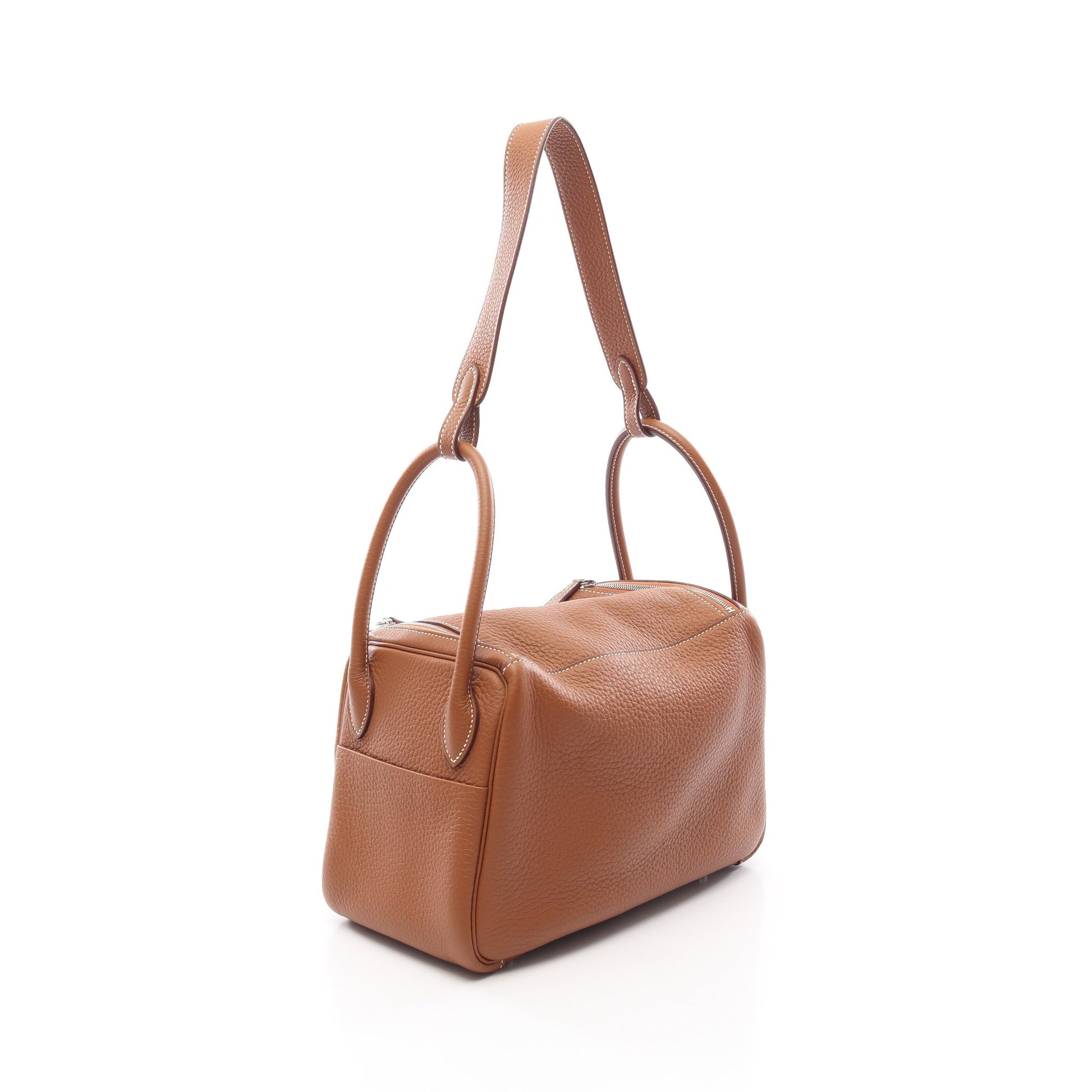 リンディ26 ゴールド ショルダーバッグ トリヨンクレマンス ブラウン シルバー金具 U刻印 エルメス バッグ HERMES
