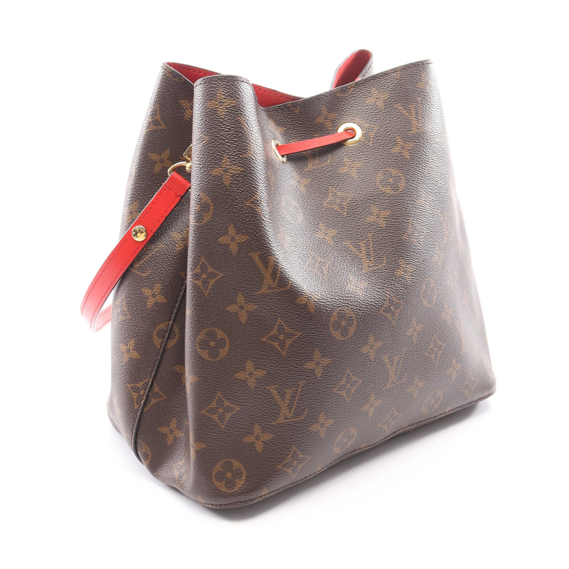 ネオノエ モノグラム コクリコ ショルダーバッグ PVC レザー ブラウン レッド ルイヴィトン バッグ LOUIS VUITTON