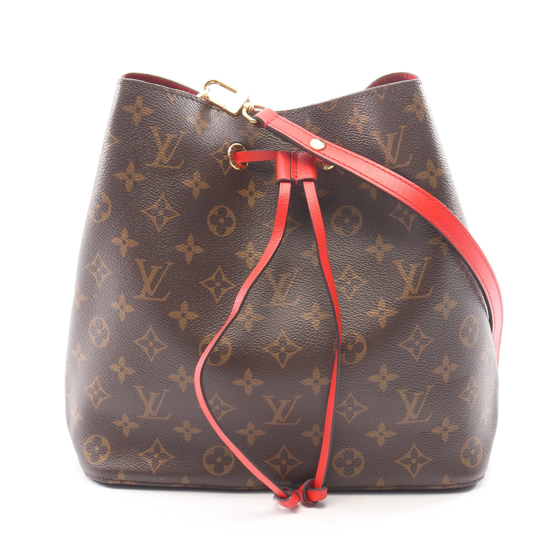ネオノエ モノグラム コクリコ ショルダーバッグ PVC レザー ブラウン レッド ルイヴィトン バッグ LOUIS VUITTON