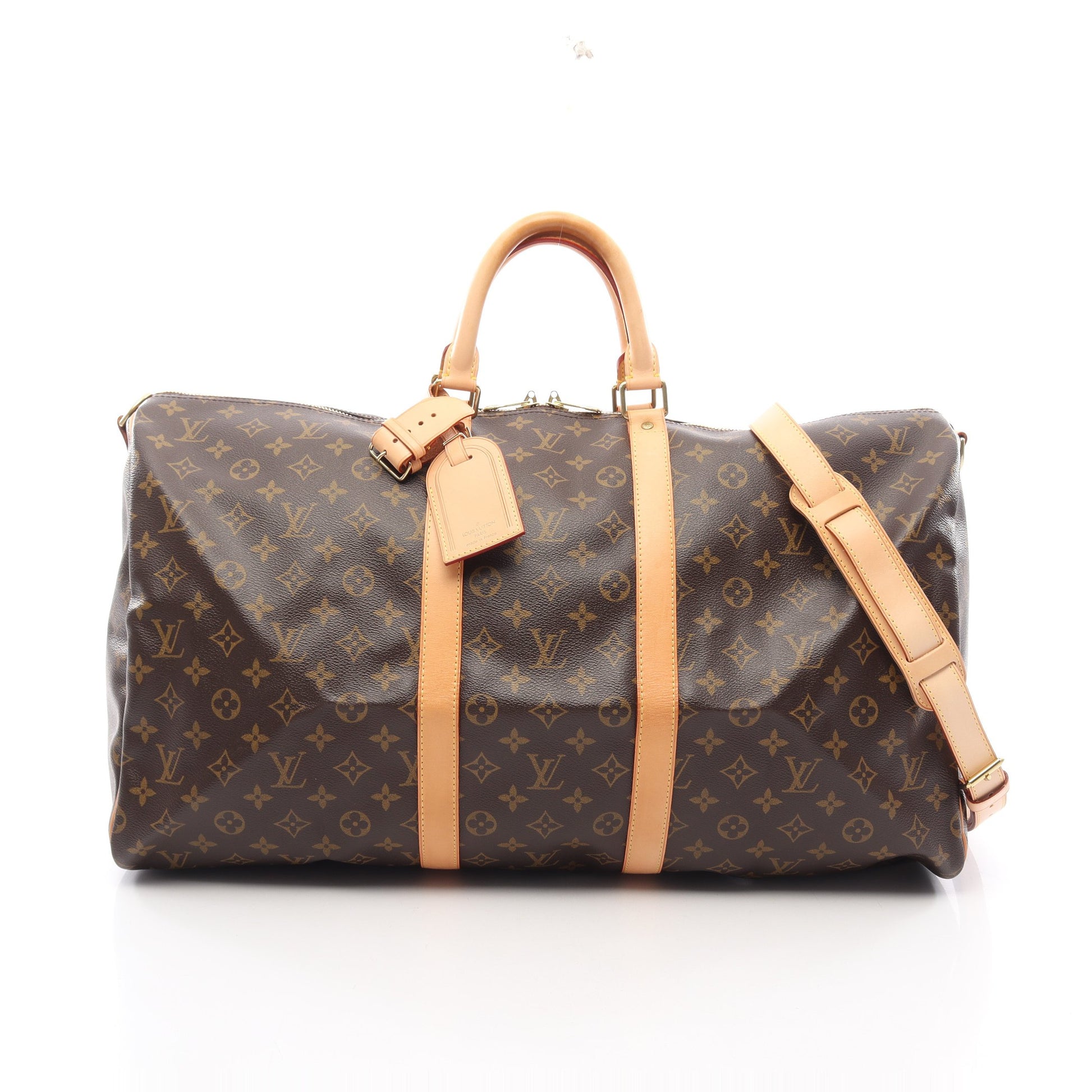 キーポル バンドリエール55 モノグラム ボストンバッグ PVC レザー ブラウン ルイヴィトン バッグ LOUIS VUITTON