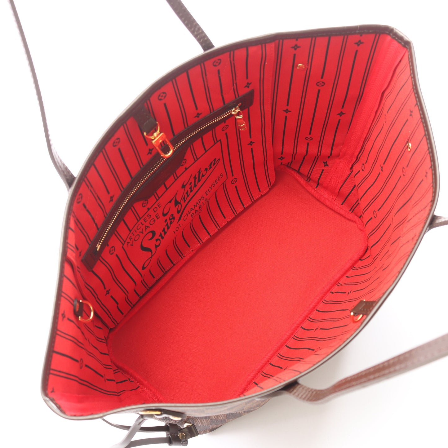 ネヴァーフルMM ダミエエベヌ ショルダーバッグ トートバッグ PVC レザー ブラウン ルイヴィトン バッグ LOUIS VUITTON