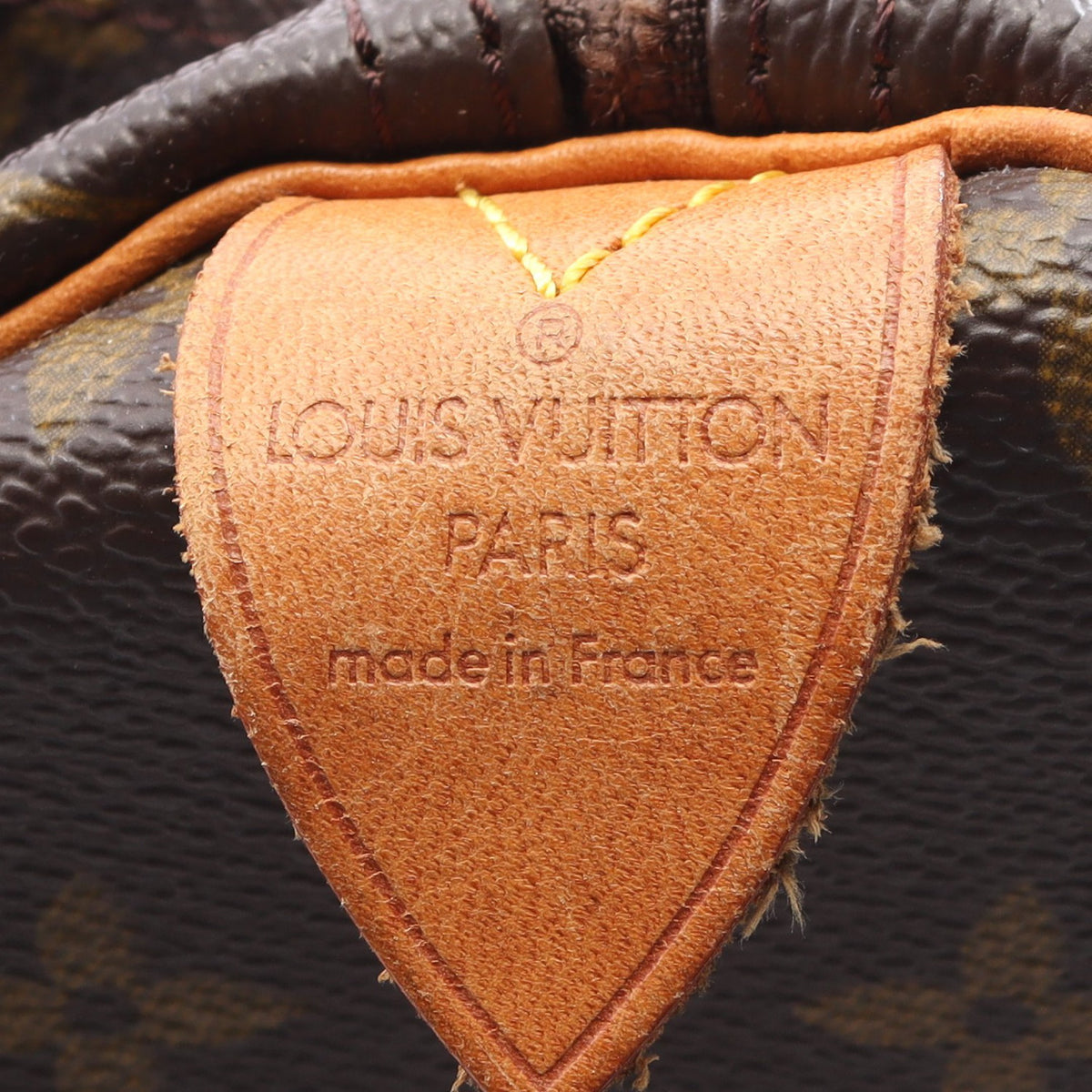 スピーディ40 モノグラム ハンドバッグ PVC レザー ブラウン ルイヴィトン バッグ LOUIS VUITTON
