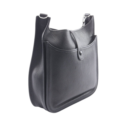 エヴリン 2 ドゥ GM ショルダーバッグ トリヨンクレマス ブラック シルバー金具 □K刻印 エルメス バッグ HERMES