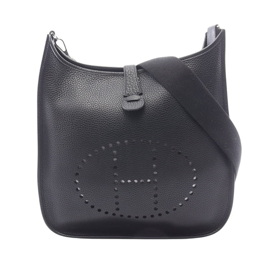 エヴリン 2 ドゥ GM ショルダーバッグ トリヨンクレマス ブラック シルバー金具 □K刻印 エルメス バッグ HERMES