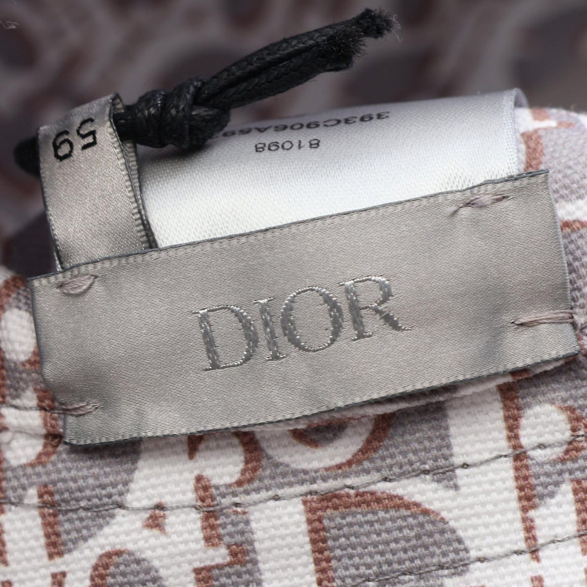 オブリーク リバーシブル バケット ハット コットン グレーブラウン グレー ディオール 財布・小物 DIOR
