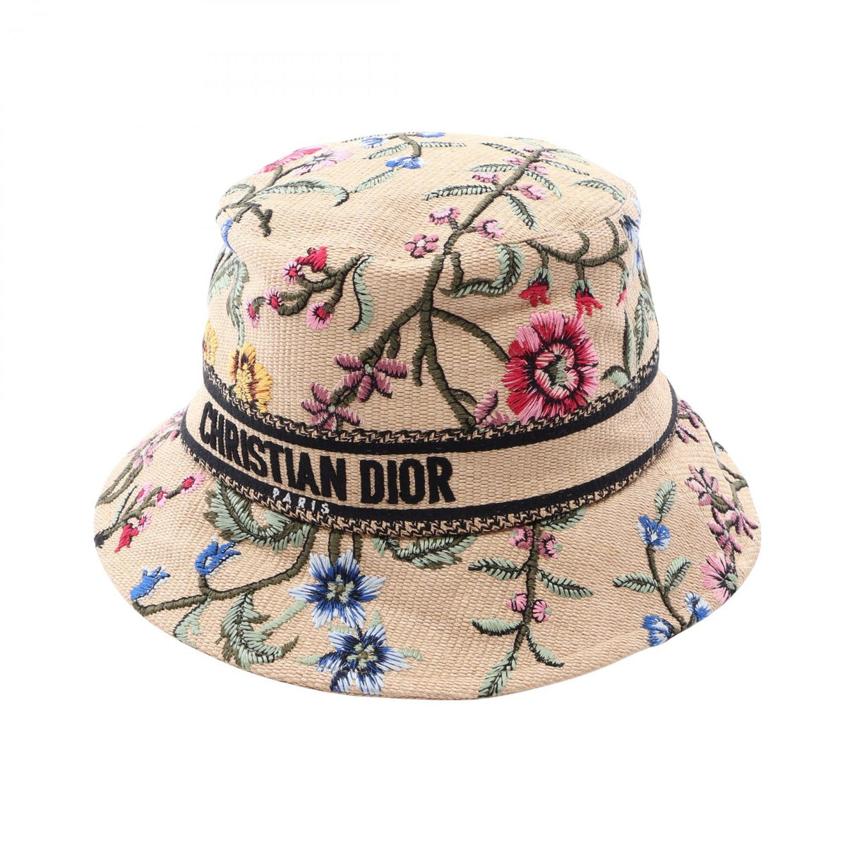 D-Bobby フラワー刺繍 バケット ハット コットン ナイロン ベージュ マルチカラー クリスチャンディオール 財布・小物 Christian Dior