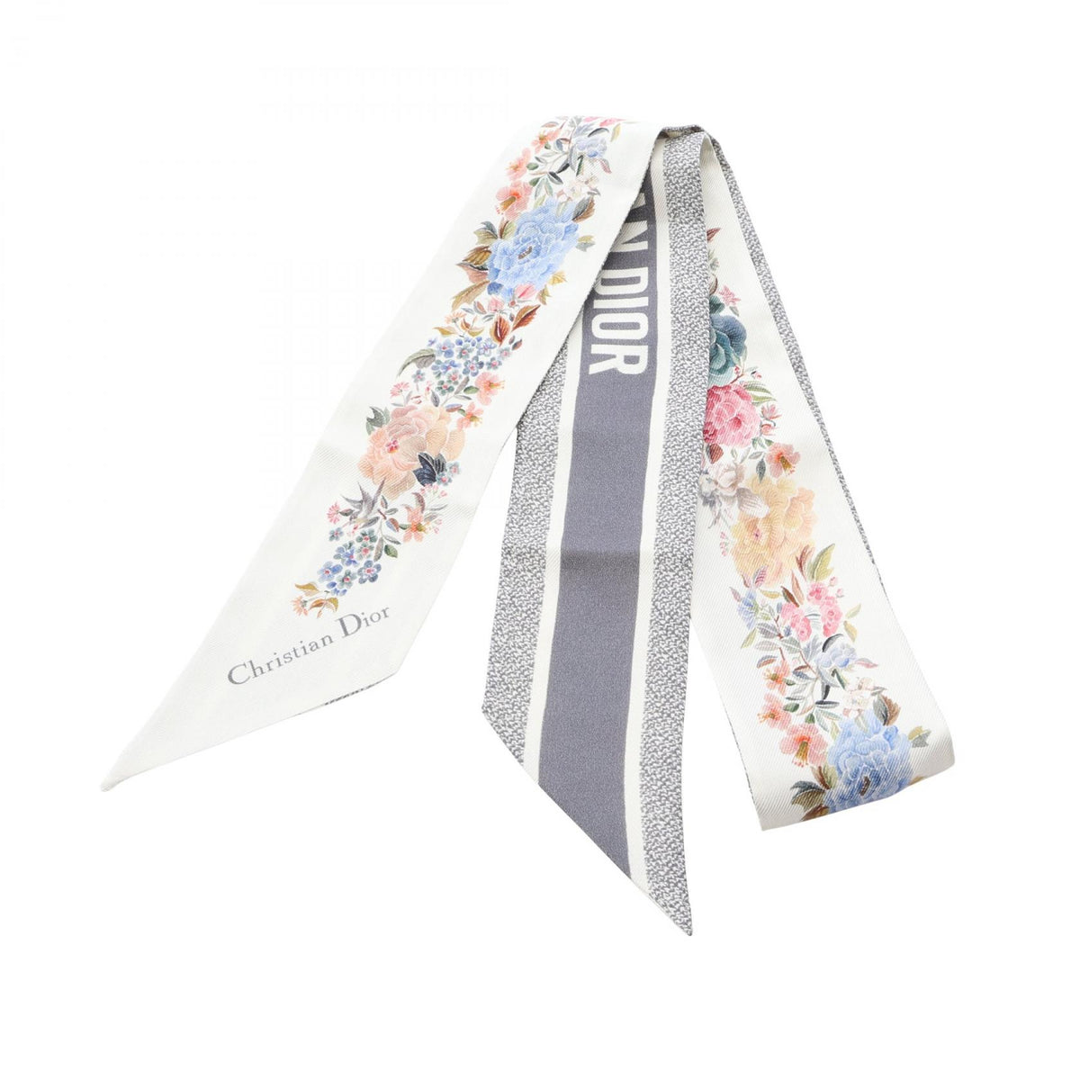 ミッツァ D-Floral スカーフ シルク ホワイト グレー マルチカラー クリスチャンディオール 財布・小物 Christian Dior