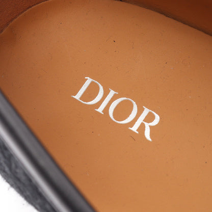 Dior Granville オブリークジャカード ドレスシューズ ローファー キャンバス レザー ブラック ディオール