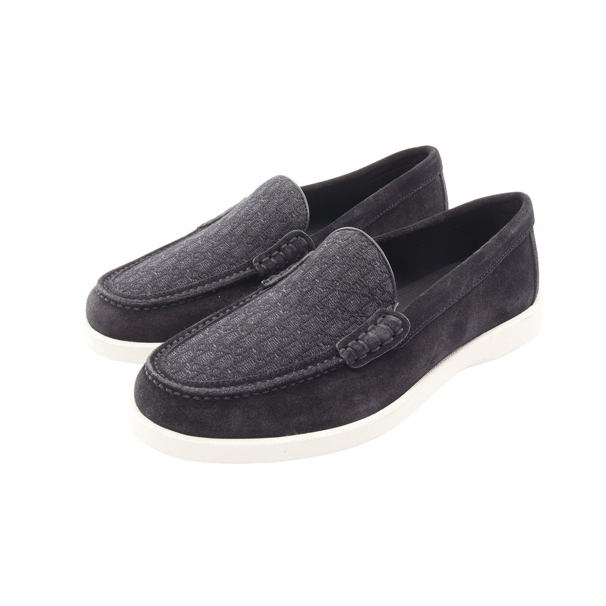 Dior Granville オブリークジャカード ローファー スエード キャンバス ブラック ディオール シューズ DIOR