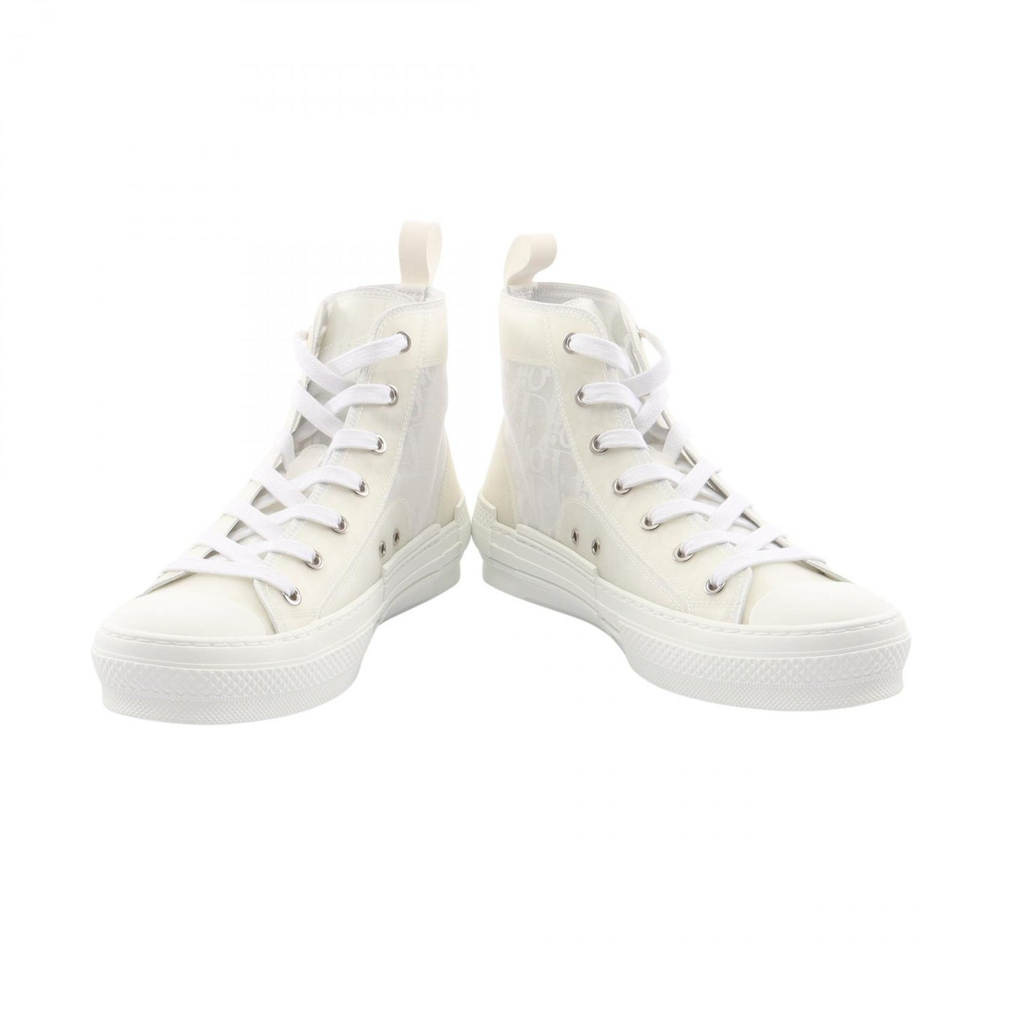 B23 HIGH オブリーク ハイカットスニーカー メッシュ ホワイト ディオール シューズ DIOR