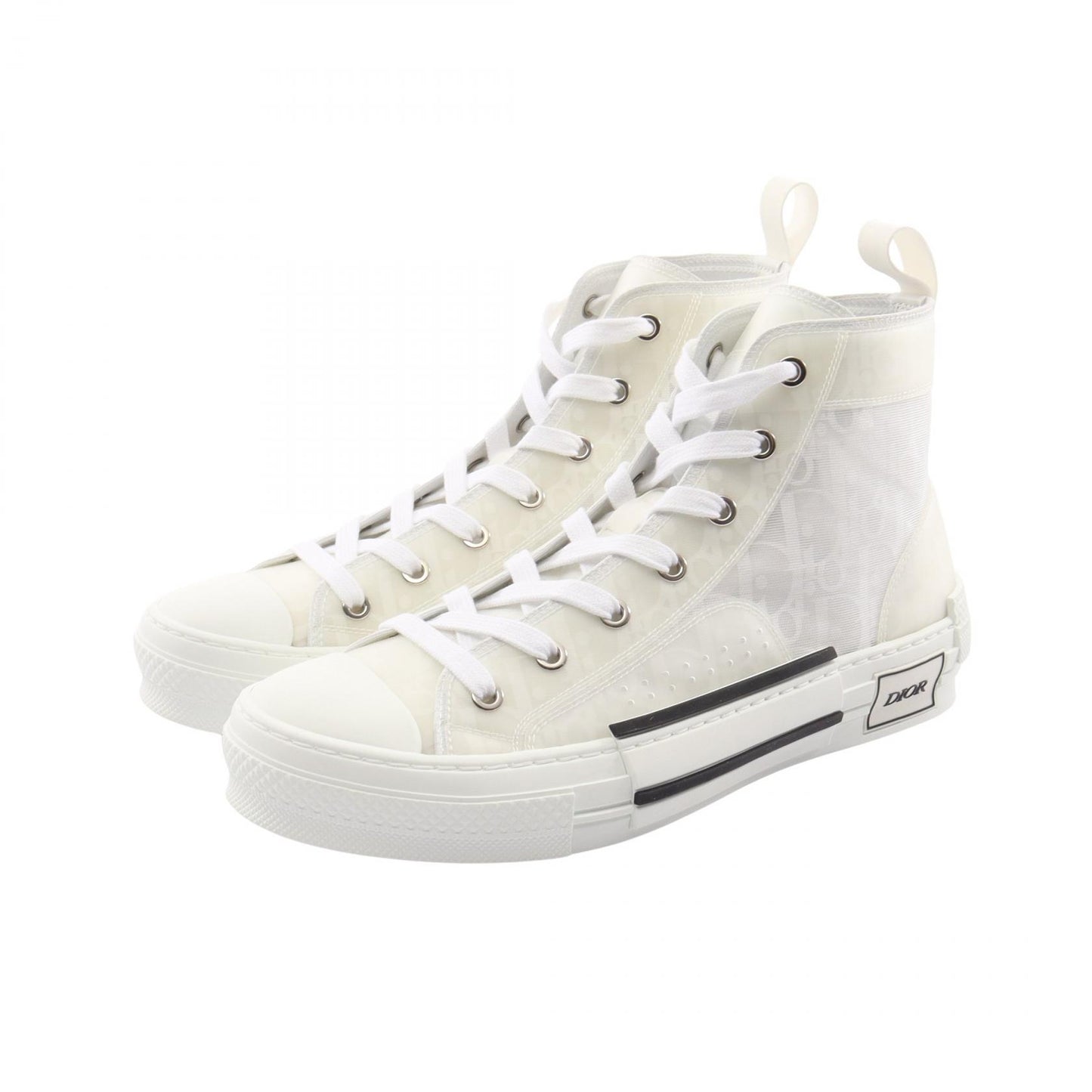 B23 HIGH オブリーク ハイカットスニーカー メッシュ ホワイト ディオール シューズ DIOR