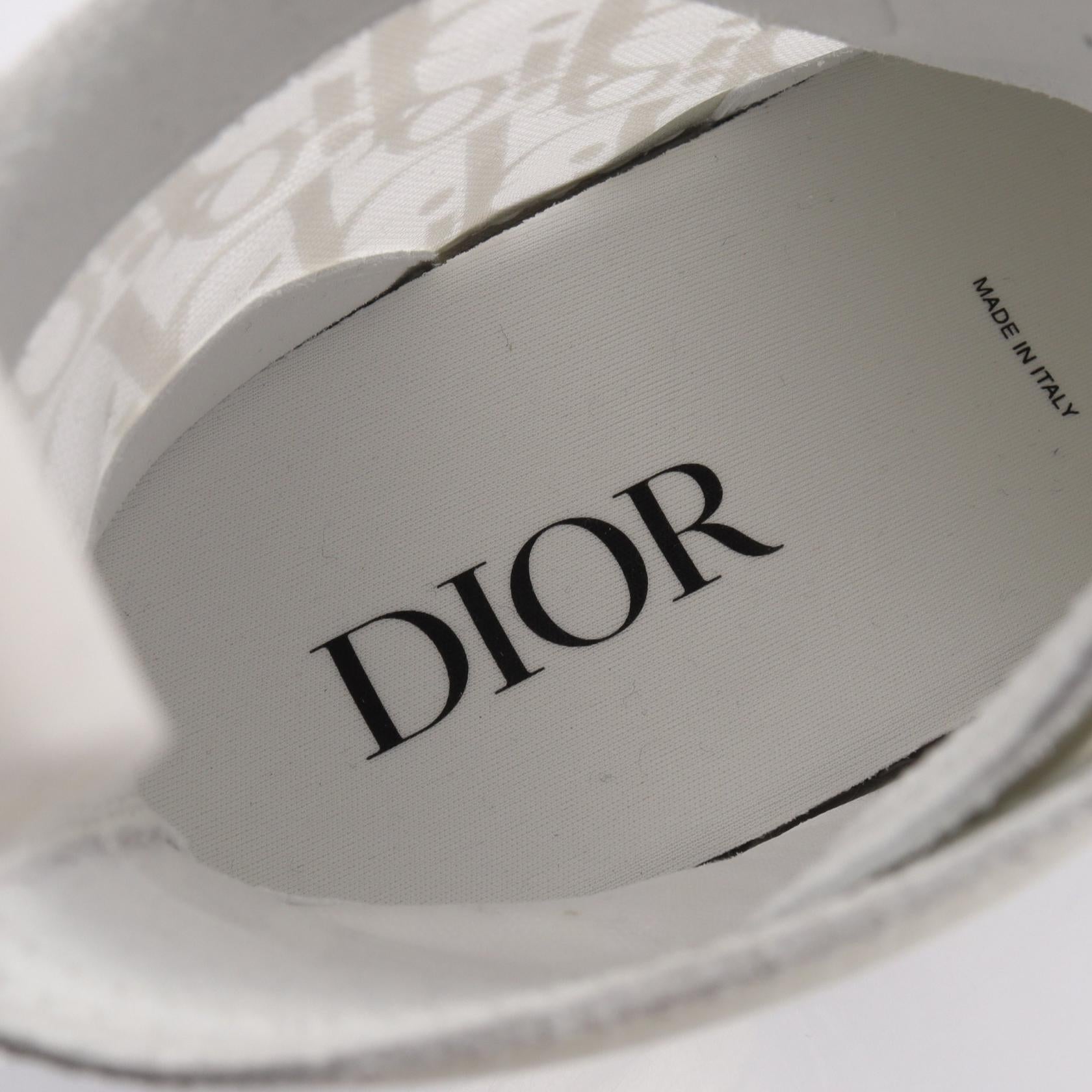 B23 HIGH オブリーク ハイカットスニーカー メッシュ ホワイト ディオール シューズ DIOR
