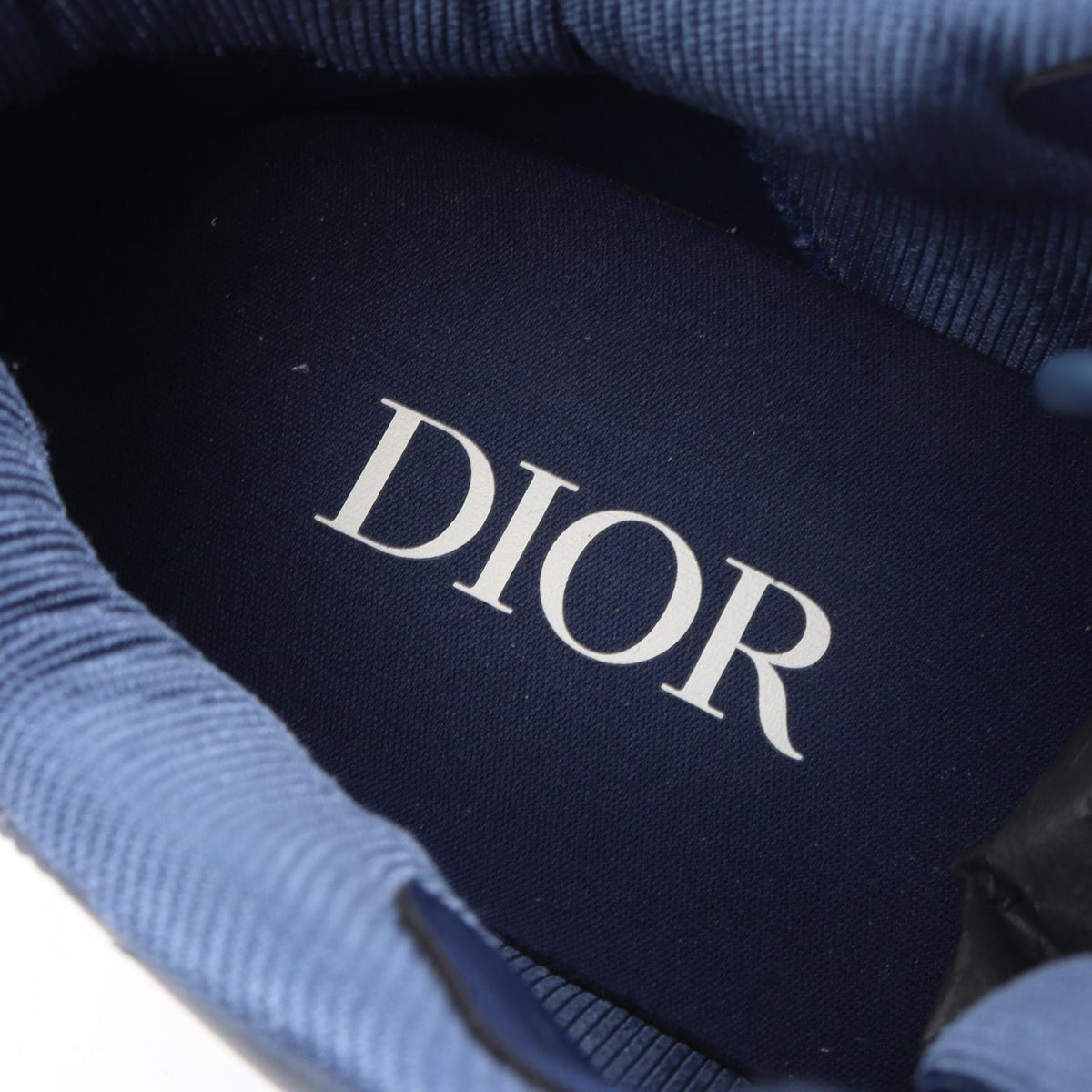 B57 ドリブル ロートップスニーカー オブリークジャカード スニーカー レザー ホワイト ネイビー ディオール シューズ DIOR