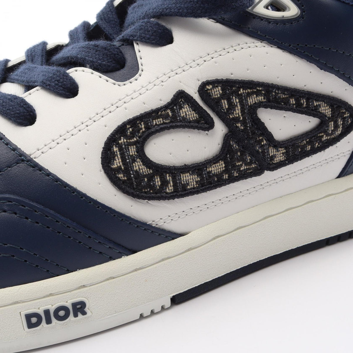 B57 ドリブル ロートップスニーカー オブリークジャカード スニーカー レザー ホワイト ネイビー ディオール シューズ DIOR