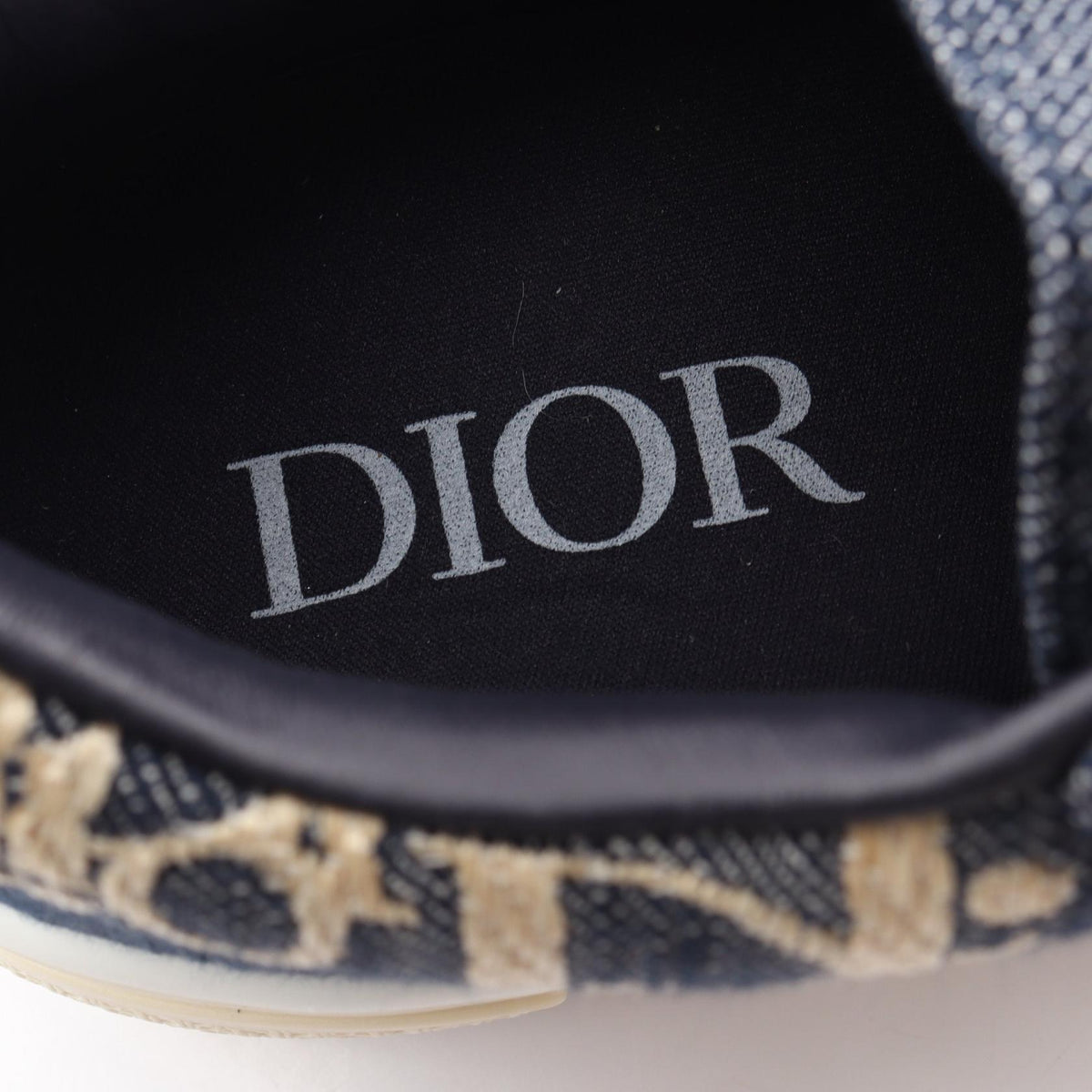 B33 スピン オブリーク スニーカー デニム インディゴブルー アイボリー ディオール シューズ DIOR