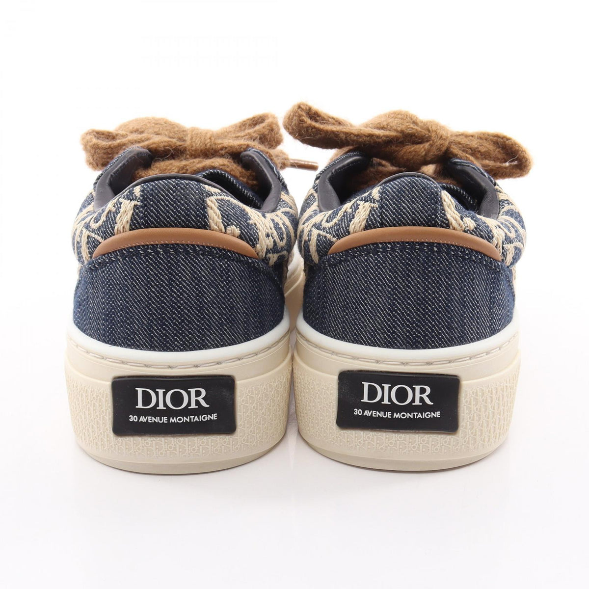 B33 スピン オブリーク スニーカー デニム インディゴブルー アイボリー ディオール シューズ DIOR