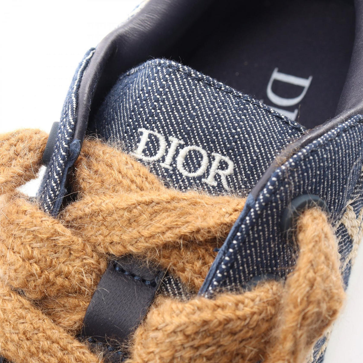B33 スピン オブリーク スニーカー デニム インディゴブルー アイボリー ディオール シューズ DIOR