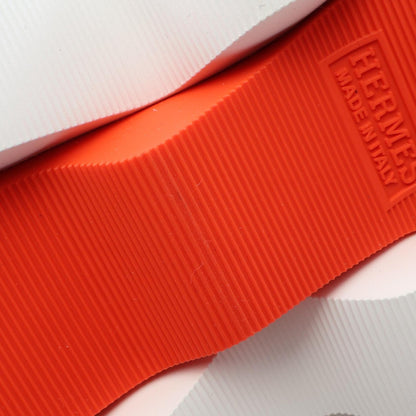 ECLAIR エクレール スリッポン スニーカー ニットファブリック ホワイト オレンジ エルメス シューズ HERMES