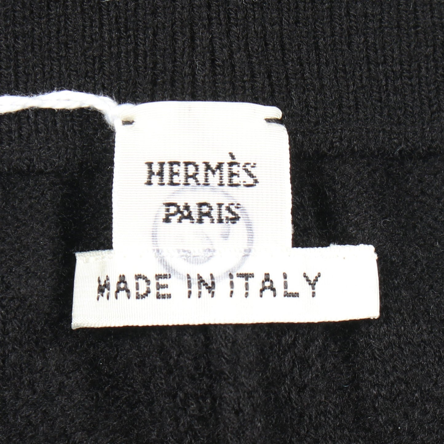 Hロゴ ニット イージーパンツ ウール ブラック エルメス ボトムス HERMES