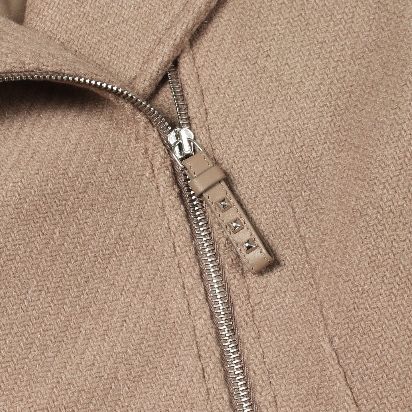 中綿 ライダースジャケット カシミヤ グレーブラウン エルメス アウター HERMES