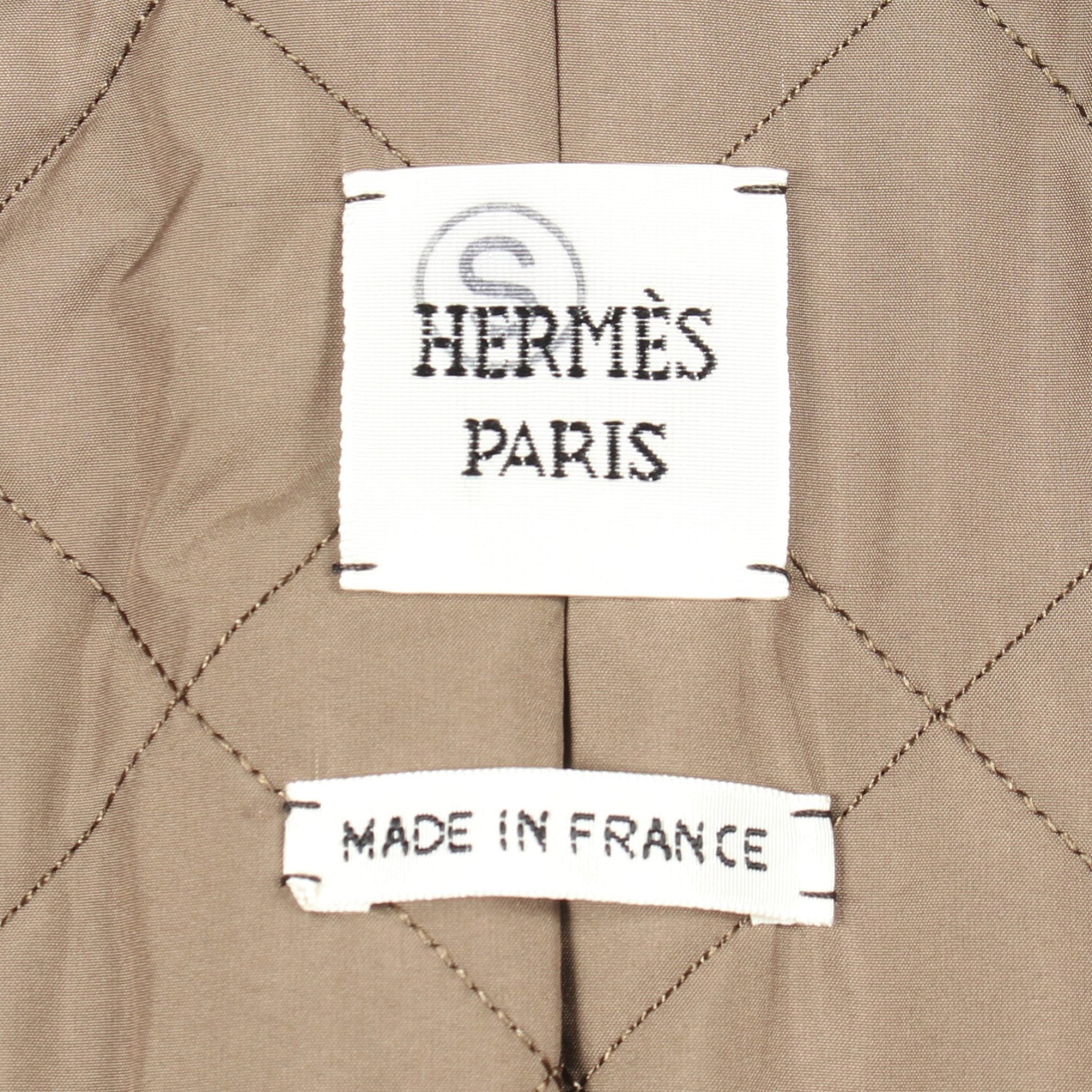 中綿 ライダースジャケット カシミヤ グレーブラウン エルメス アウター HERMES