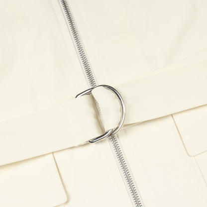 ジップアップ ジャケット コットン ホワイト エルメス アウター HERMES