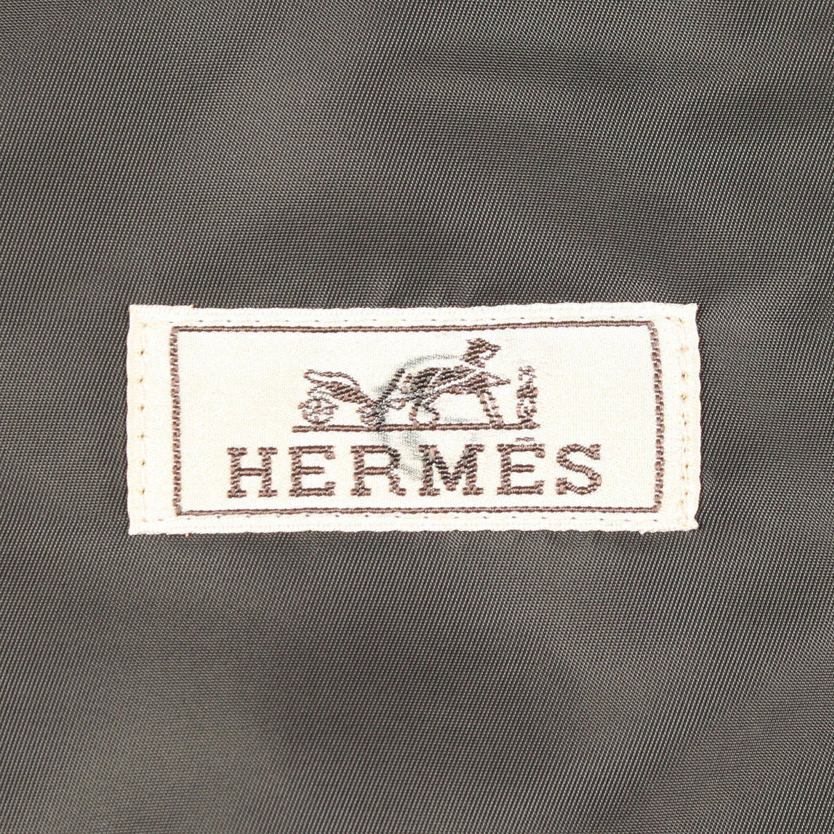 刺繍 ジップアップ ブルゾン ナイロン ダークグレー エルメス アウター HERMES
