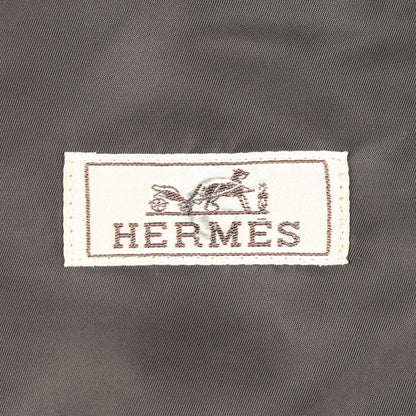 刺繍 ジップアップ ブルゾン ナイロン ダークグレー エルメス アウター HERMES