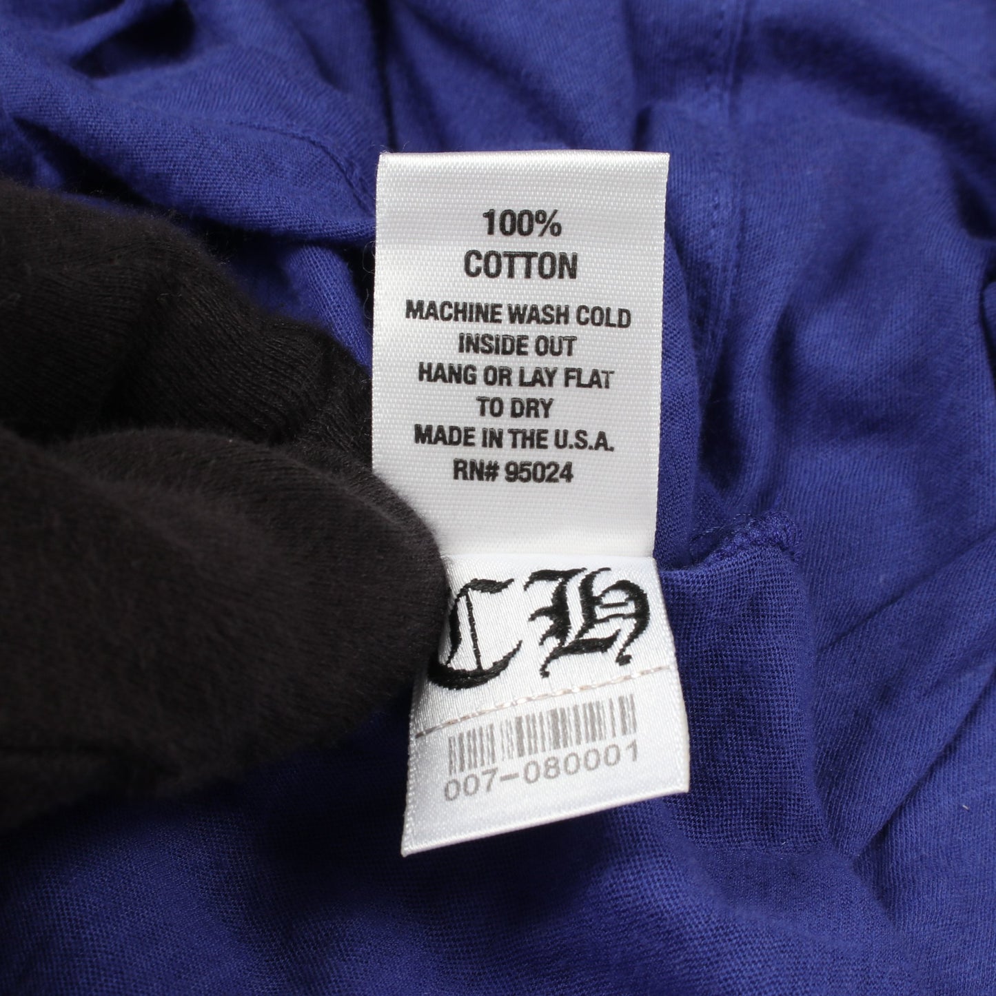 バーティカルロゴ 半袖Tシャツ コットン ブルー クロムハーツ