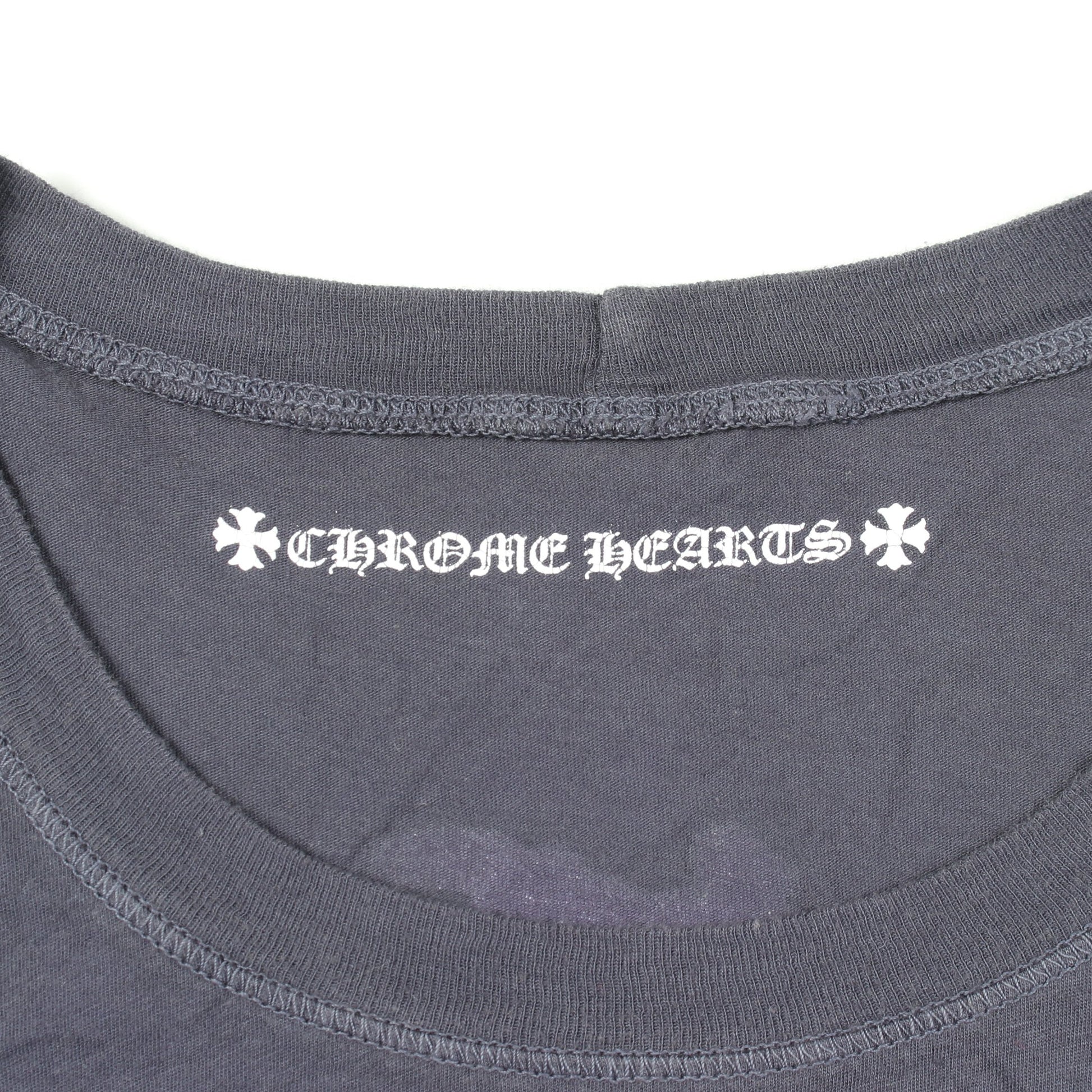 ヴァーティカルロゴ Matty Boy 半袖Tシャツ コットン グレー クロムハーツ トップス Chrome Hearts