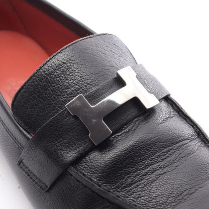 モカシン パリ ローファー レザー ブラック エルメス シューズ HERMES