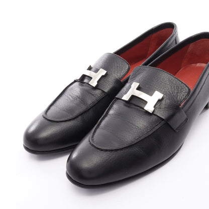 モカシン パリ ローファー レザー ブラック エルメス シューズ HERMES