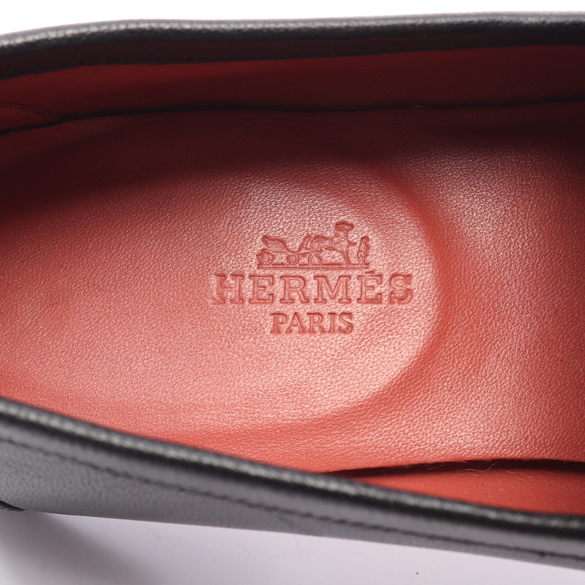 モカシン パリ ローファー レザー ブラック エルメス シューズ HERMES