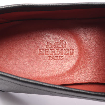 モカシン パリ ローファー レザー ブラック エルメス シューズ HERMES