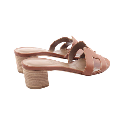 オアジス ミュール サンダル レザー ブラウン エルメス