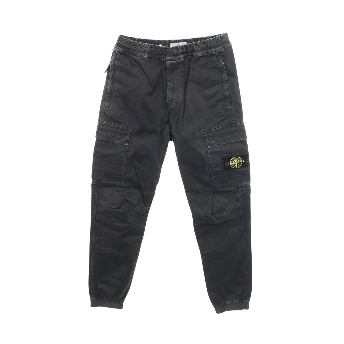 ウォッシュ加工 カーゴパンツ コットン ブラック ストーンアイランド ボトムス Stone Island
