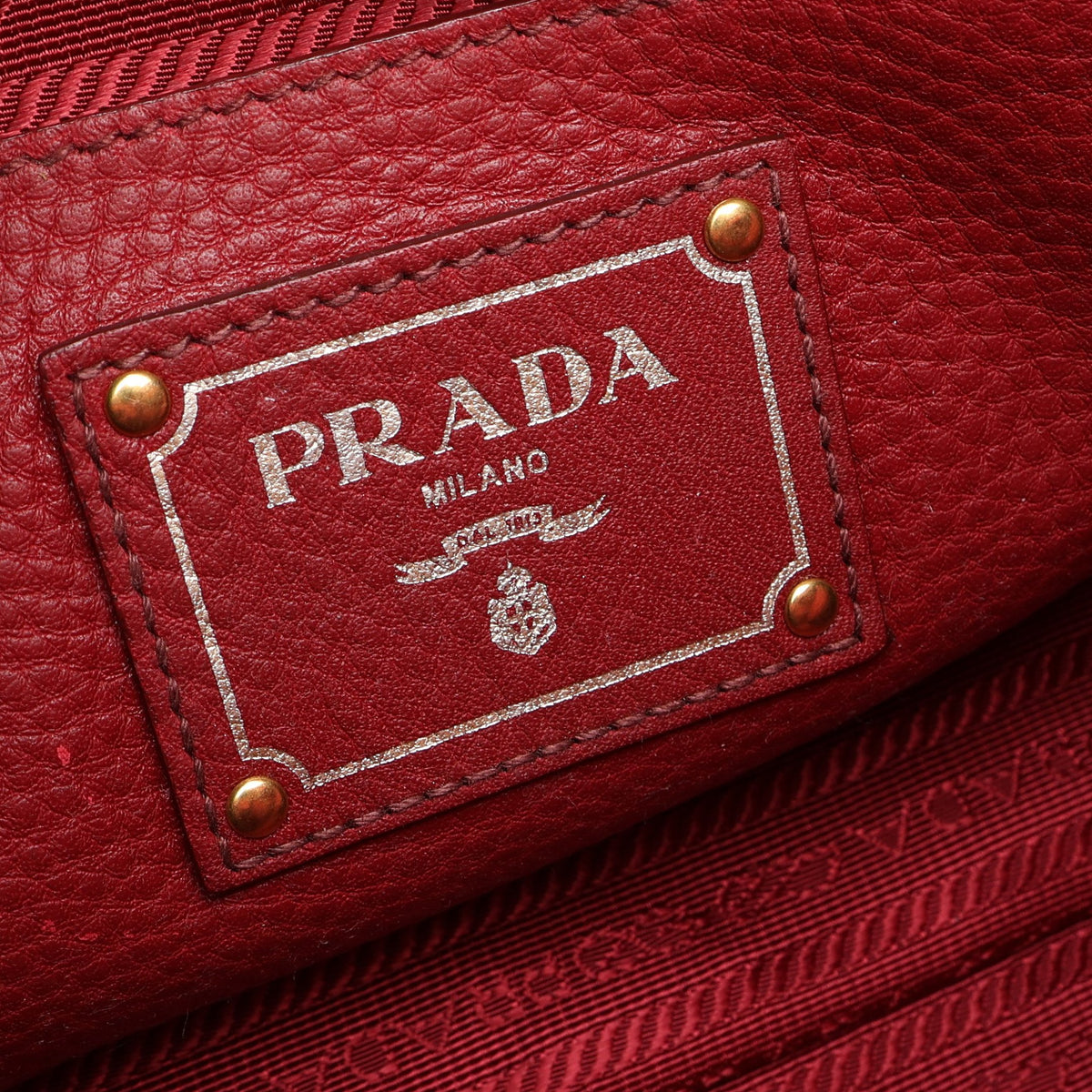 2WAY ハンドバッグ レザー レッド プラダ バッグ PRADA