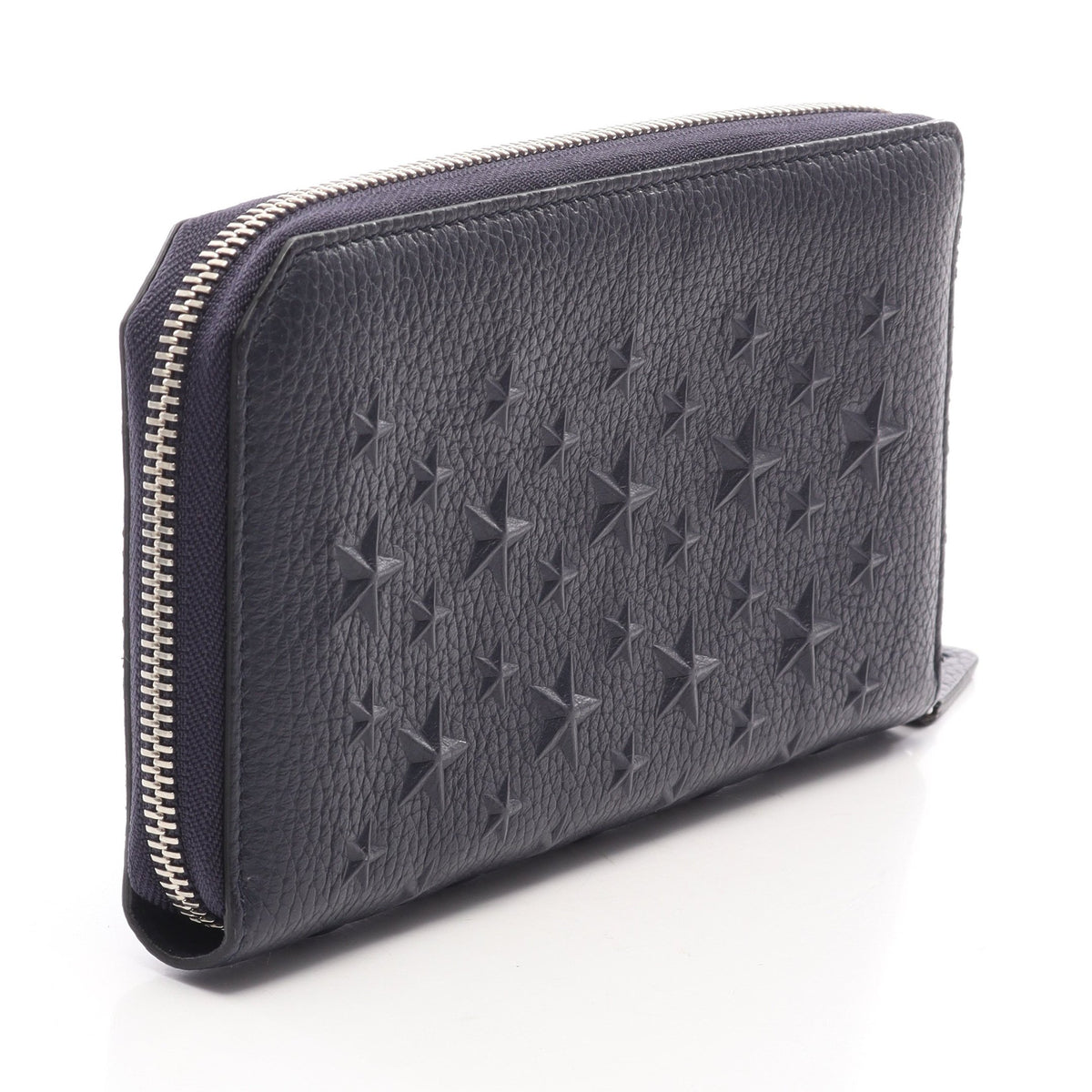 CARNABY スターエンボス ラウンドファスナー長財布 レザー ネイビー ジミーチュウ 財布・小物 JIMMY CHOO