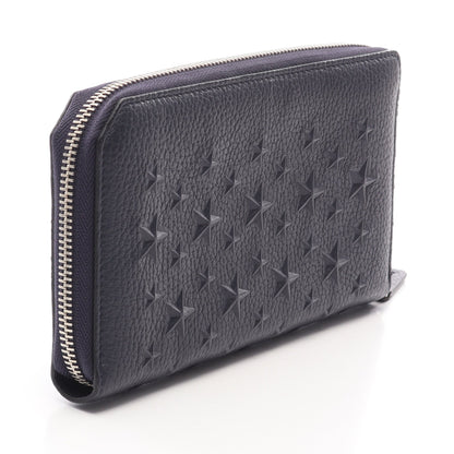 CARNABY スターエンボス ラウンドファスナー長財布 レザー ネイビー ジミーチュウ 財布・小物 JIMMY CHOO