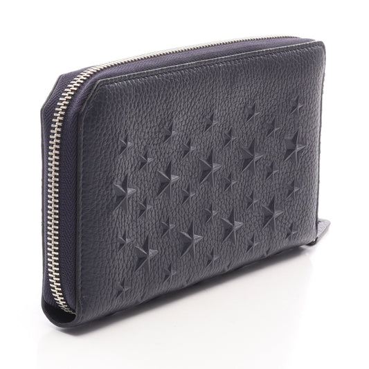 CARNABY スターエンボス ラウンドファスナー長財布 レザー ネイビー ジミーチュウ 財布・小物 JIMMY CHOO