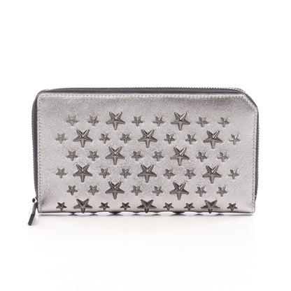 CARNABY スタースタッズ ラウンド長財布 ラウンドファスナー長財布 レザー シルバー ジミーチュウ 財布・小物 JIMMY CHOO