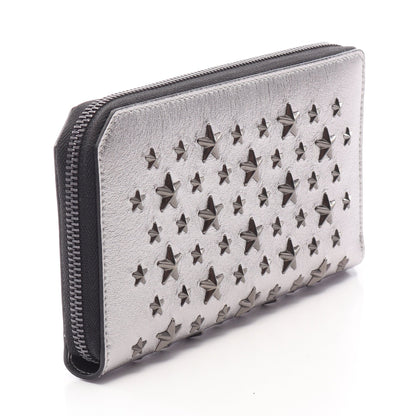 CARNABY スタースタッズ ラウンド長財布 ラウンドファスナー長財布 レザー シルバー ジミーチュウ 財布・小物 JIMMY CHOO