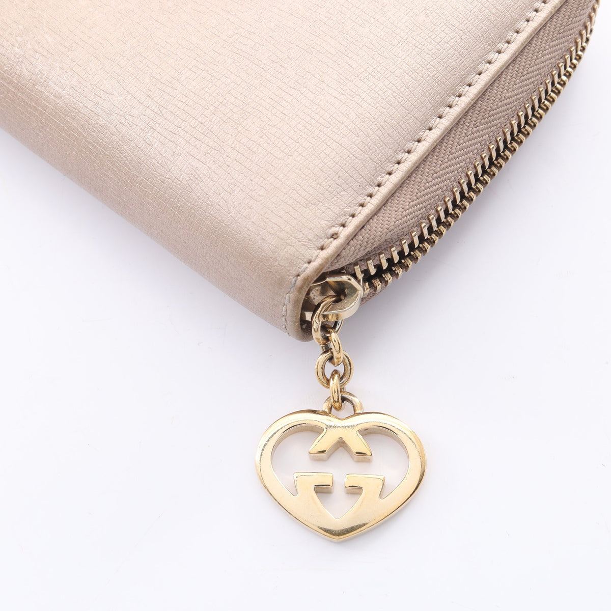 ラブリー ラウンドファスナー長財布 レザー シャンパンゴールド グッチ 財布・小物 GUCCI